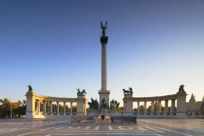 Framed Print : Heroesa Square at sunrise, Budapest, Hungary Framed Print : Heroesa Square at sunrise, Budapest, Hungary