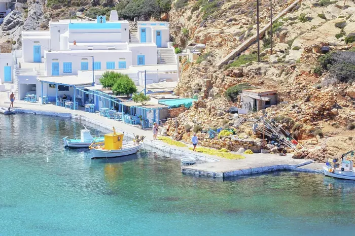 Framed Print : Heronissos fishing village, high angle view, Heronissos, Sifnos Island, Cyclades Islands, Greece Framed Print : Heronissos fishing village, high angle view, Heronissos, Sifnos Island, Cyclades Islands, Greece