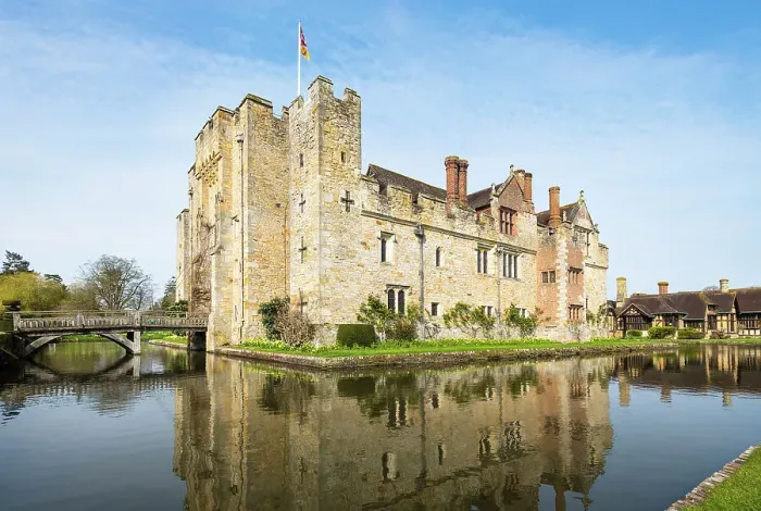 Framed Print : Hever Castle, 13th century double moated castle, and the childhood home of Anne Boleyn, Kent, England Framed Print : Hever Castle, 13th century double moated castle, and the childhood home of Anne Boleyn, Kent, England