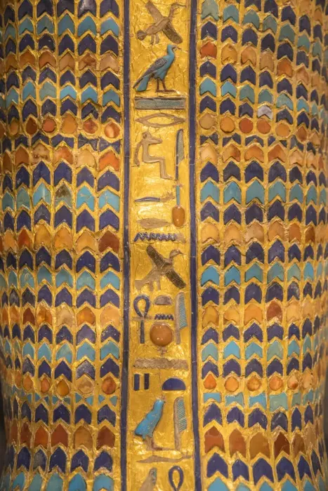 Framed Print : Hieroglyphs on a mummy, Egyptian Museum, Cairo, Egypt Framed Print : Hieroglyphs on a mummy, Egyptian Museum, Cairo, Egypt