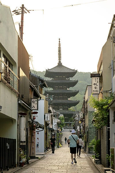Higashiyama District and Yasaka Pagoda in Hokanji Temple, Kyoto, Japan