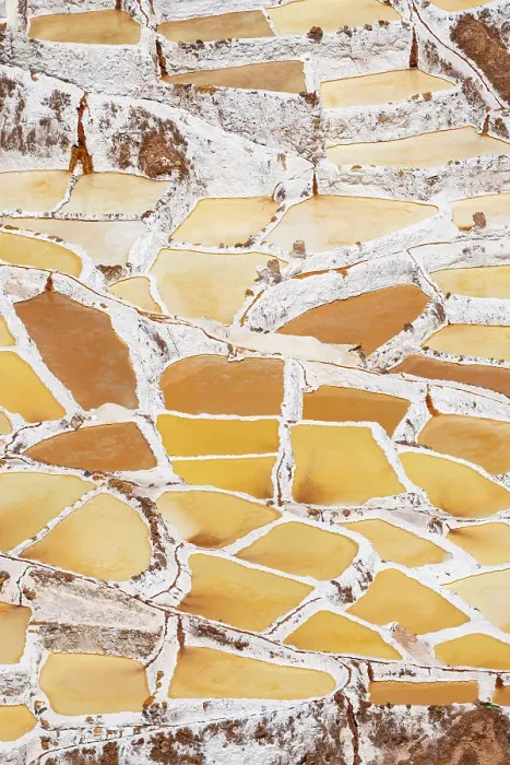 Framed Print : High angle view of Maras salt marsh terraces, Salinas de Maras, Cuzco Region, Peru