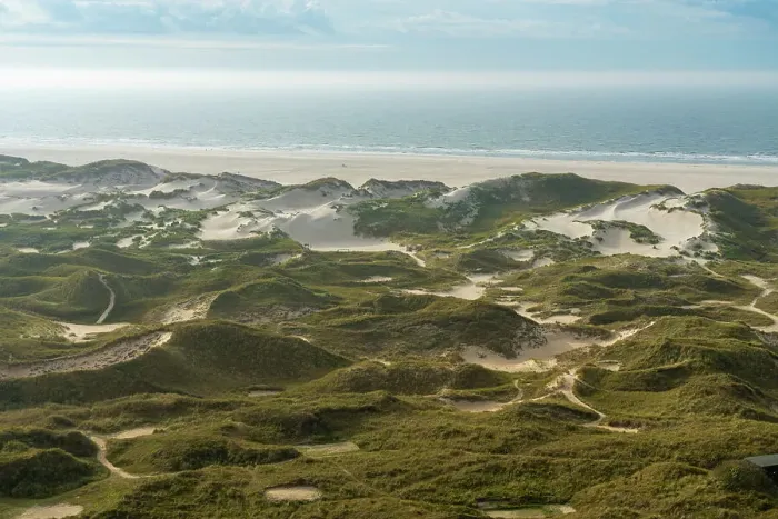 Framed Print : High angle view of sand dune landscape and beach near Wittdun, UNESCO, Amrum island, Nordfriesland, Schleswig-Holstein, Germany Framed Print : High angle view of sand dune landscape and beach near Wittdun, UNESCO, Amrum island, Nordfriesland, Schleswig-Holstein, Germany