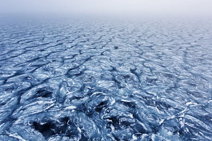 Framed Print : The high Arctic Ocean begins freezing in late autumn, north off Spitsbergen coast