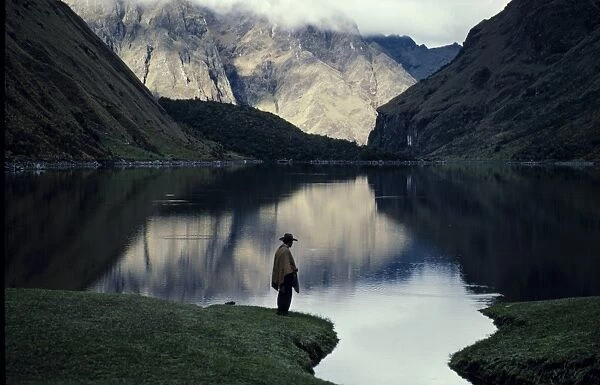 A high lake in the Vilcabamba range; at the waters