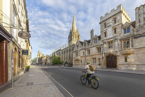 High Street and University Church of St Mary the Virgin, Oxford, Oxfordshire, England