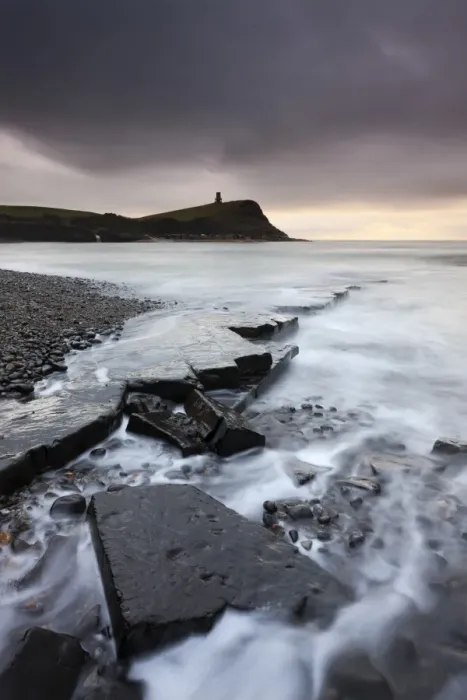Framed Print : High tide flows around the broken ledges on the shores of Kimmeridge Bay on the Jurassic Coast Framed Print : High tide flows around the broken ledges on the shores of Kimmeridge Bay on the Jurassic Coast