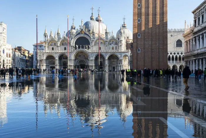 Framed Print : High tide in St Marks Square. Venice, Veneto, Italy Framed Print : High tide in St Marks Square. Venice, Veneto, Italy