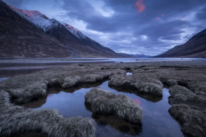 Framed Print : Highlands twilight over Glen Etive, Scotland. Winter (March) 2017 Framed Print : Highlands twilight over Glen Etive, Scotland. Winter (March) 2017