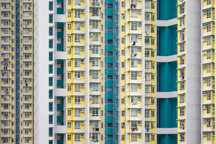 Framed Print : Highrise apartment block towers in Kowloon Bay, Kwun Tong District, New Territories Framed Print : Highrise apartment block towers in Kowloon Bay, Kwun Tong District, New Territories