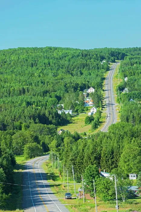 Framed Print : Highway (road) in the Bas St. Laurent (Lower St. Lawrence region). Saint-MArcellin, Quebec, Canada Framed Print : Highway (road) in the Bas St. Laurent (Lower St. Lawrence region). Saint-MArcellin, Quebec, Canada