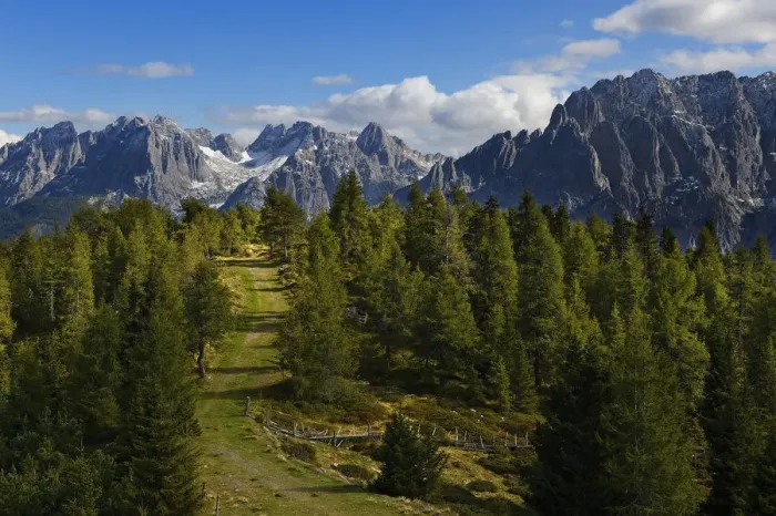 Framed Print : Hiking at the Hochsteinhütte, in the background the Carnic Dolomites, Upper Framed Print : Hiking at the Hochsteinhütte, in the background the Carnic Dolomites, Upper