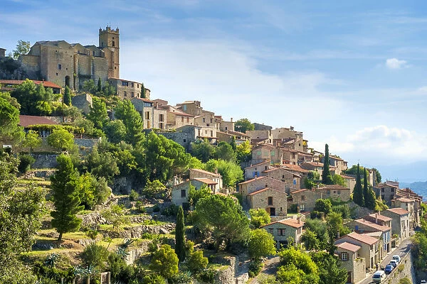 Hilltop town of Eus, Pyrenees-Orientales, Languedoc-Roussillon, France