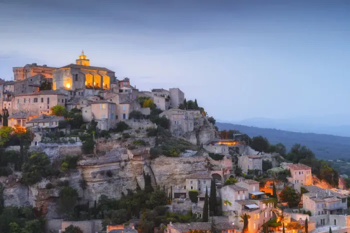 Framed Print : Hilltop town of Gordes at dawn, Luberon, Provence, Provence-Alpes-Cote d Azur, Alpes de Haute Provence, South France, France Framed Print : Hilltop town of Gordes at dawn, Luberon, Provence, Provence-Alpes-Cote d Azur, Alpes de Haute Provence, South France, France