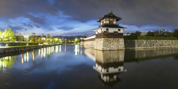 Framed Print : Hiroshima castle at dusk, Hiroshima, Hiroshima Prefecture, Japan Framed Print : Hiroshima castle at dusk, Hiroshima, Hiroshima Prefecture, Japan