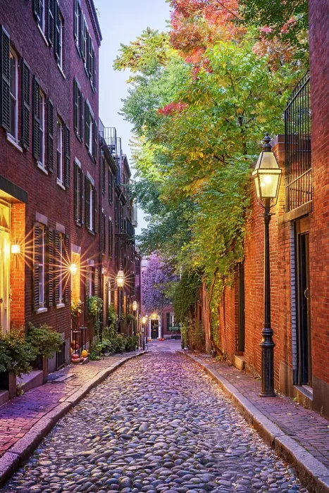 Framed Print : Historic Acorn Street, Boston, Massachusetts, USA Framed Print : Historic Acorn Street, Boston, Massachusetts, USA