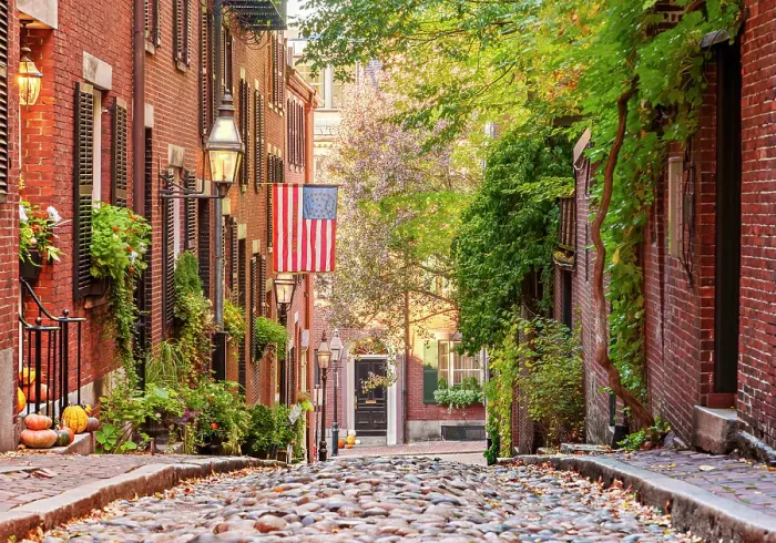 Framed Print : Historic Acorn Street, Boston, Massachusetts, USA Framed Print : Historic Acorn Street, Boston, Massachusetts, USA