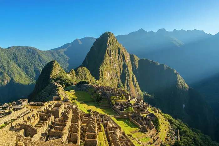 Framed Print : Historic ancient archeological Incan Machu Picchu on mountain in Andes, Cuzco Region, Peru Framed Print : Historic ancient archeological Incan Machu Picchu on mountain in Andes, Cuzco Region, Peru