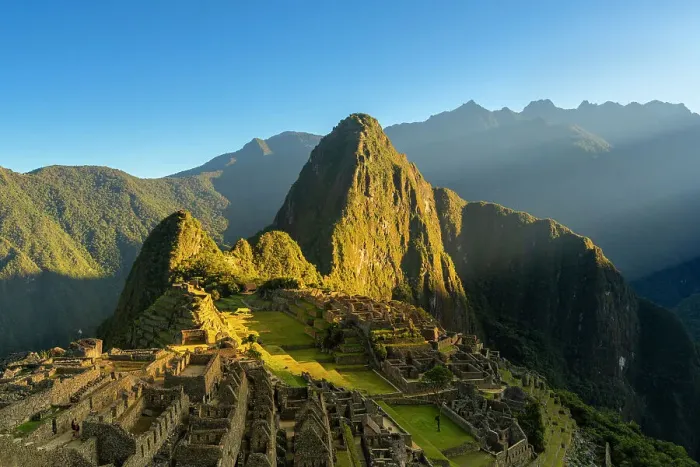 Framed Print : Historic ancient archeological Incan Machu Picchu on mountain in Andes at sunrise, Cuzco Region, Peru Framed Print : Historic ancient archeological Incan Machu Picchu on mountain in Andes at sunrise, Cuzco Region, Peru