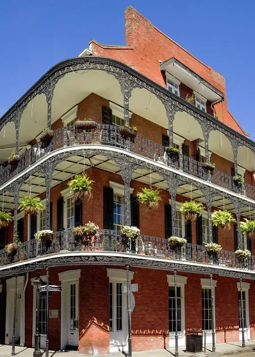 Framed Print : Historic Architecture in Royal Street, French Quarter, New Orleans, Louisiana, USA