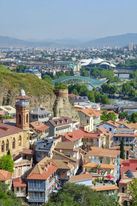 Framed Print : Historic buildings in the Abanotubani bath district, Tbilisi (Tiflis), Georgia