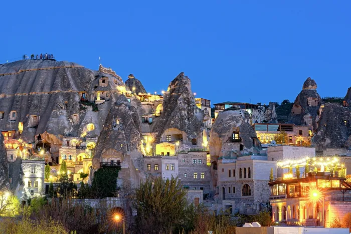 Framed Print : Historic buildings of Goreme at dusk, Goreme National Park, Cappadocia, Central Anatolia, Turkey Framed Print : Historic buildings of Goreme at dusk, Goreme National Park, Cappadocia, Central Anatolia, Turkey