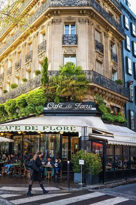 Framed Print : Historic Cafe de Flore, Paris, France