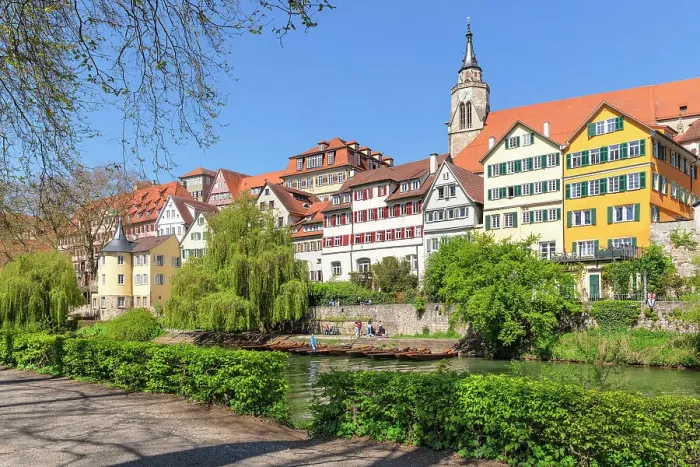Framed Print : Historic centre with Holderlinturm tower and collegiate church on Neckar River, Tubingen, Baden Wurttemberg, Germany Framed Print : Historic centre with Holderlinturm tower and collegiate church on Neckar River, Tubingen, Baden Wurttemberg, Germany