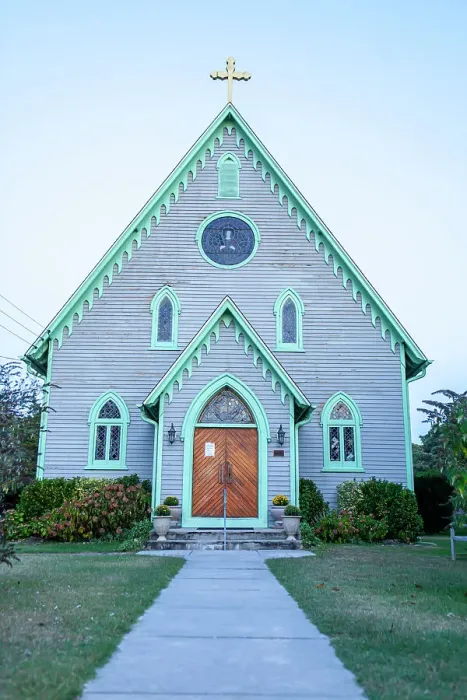 Framed Print : A historic church in Cape May Point neighborhood Framed Print : A historic church in Cape May Point neighborhood