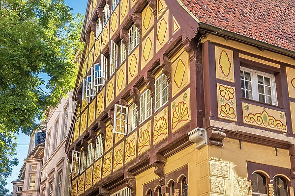 Historic Degodehaus from 1502 in the old town of Oldenburg, Oldenburger Land, Lower Saxony, Germany