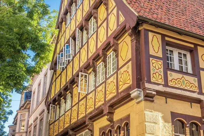 Framed Print : Historic Degodehaus from 1502 in the old town of Oldenburg, Oldenburger Land, Lower Saxony, Germany Framed Print : Historic Degodehaus from 1502 in the old town of Oldenburg, Oldenburger Land, Lower Saxony, Germany