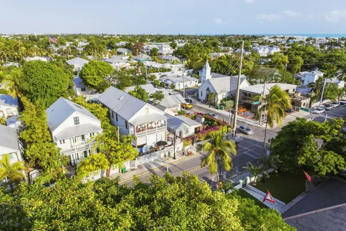 Framed Print : Historic district, top view, Key West, Florida, USA Framed Print : Historic district, top view, Key West, Florida, USA