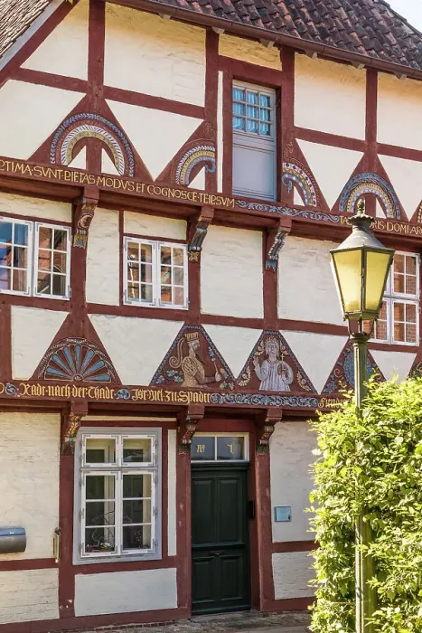 Framed Print : Historic guest house Klosterkrug at the Lune Monastery, Luneburg, Lower Saxony, Germany Framed Print : Historic guest house Klosterkrug at the Lune Monastery, Luneburg, Lower Saxony, Germany