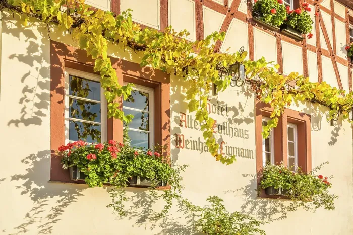 Framed Print : Historic half-timbered house Altes Zollhaus in Beilstein on the Mosel, Mosel, Rhineland-Palatinate, Germany Framed Print : Historic half-timbered house Altes Zollhaus in Beilstein on the Mosel, Mosel, Rhineland-Palatinate, Germany
