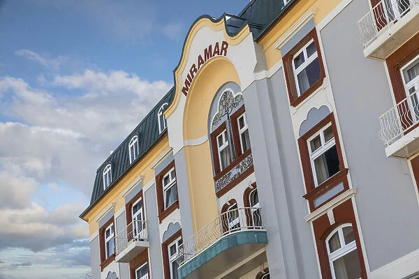 Historic Hotel Miramar on the beach in Westerland, Sylt, Schleswig-Holstein, Germany