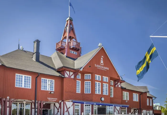 Framed Print : Historic hotel Seglarhotell on Sandhamn Island, Stockholm County, Sweden Framed Print : Historic hotel Seglarhotell on Sandhamn Island, Stockholm County, Sweden