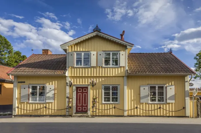Framed Print : Historic house in Sigtuna, Stockholm County, Sweden Framed Print : Historic house in Sigtuna, Stockholm County, Sweden