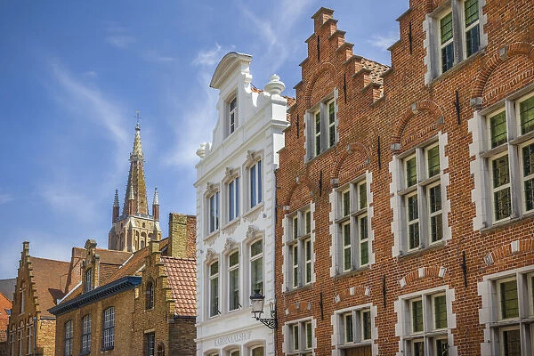 Historic houses in the old town of Bruges, West Flanders, Belgium