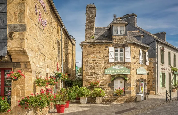 Framed Print : Historic houses in the old town of Le Faou, Finistere, Brittany, France Framed Print : Historic houses in the old town of Le Faou, Finistere, Brittany, France