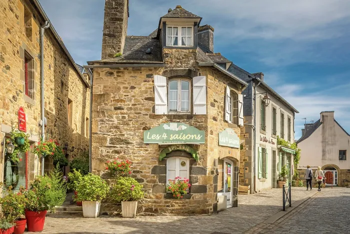 Framed Print : Historic houses in the old town of Le Faou, Finistere, Brittany, France Framed Print : Historic houses in the old town of Le Faou, Finistere, Brittany, France