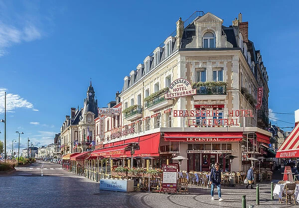 Historic houses in the old town of Trouville-sur-Mer, Calvados, Normandy, France