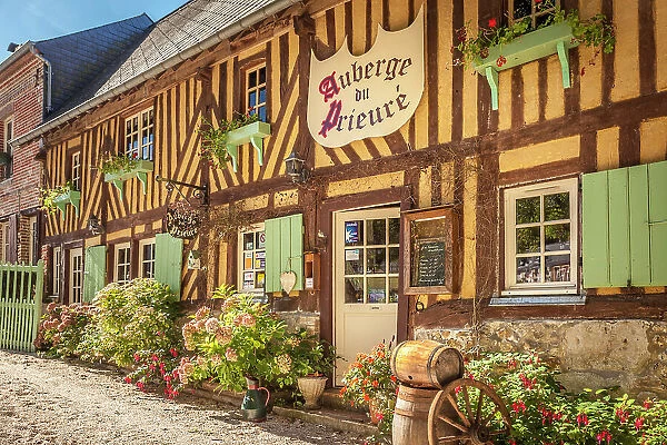 Historic Inn Auberge du Prieure in Saint-Hymer, Calvados, Normandy, France