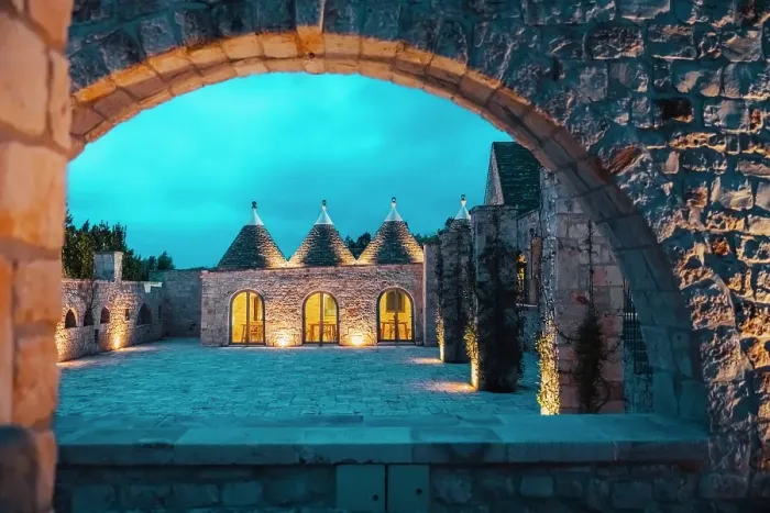 Framed Print : Historic Masseria Courtyard at Blue Hour in Puglia. Masseria Grieco, Ostuni Framed Print : Historic Masseria Courtyard at Blue Hour in Puglia. Masseria Grieco, Ostuni