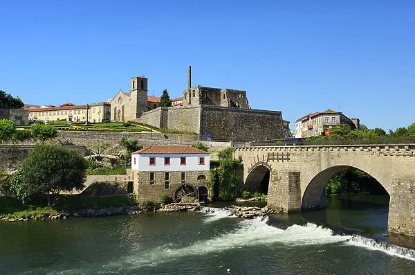 The historic site of Barcelos and the medieval bridge that is used by the pilgrims