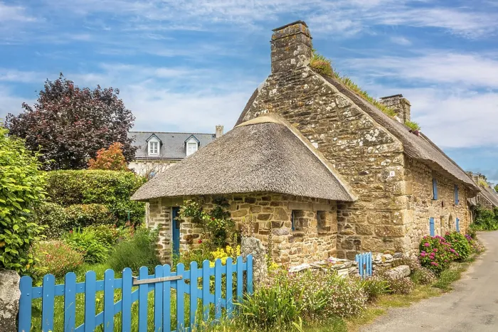 Framed Print : Historic thatched-roof house in the hamlet of Kercanic, Nevez, Finistere, Brittany, France Framed Print : Historic thatched-roof house in the hamlet of Kercanic, Nevez, Finistere, Brittany, France
