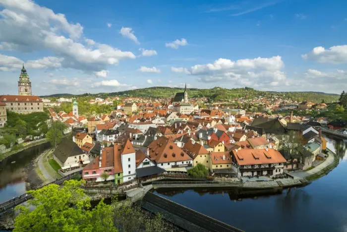 Framed Print : Historic town of Cesky Krumlov and Cesky Krumlov Caste Tower on sunny day, UNESCO, Cesky Krumlov, South Bohemian Region, Czech Republic Framed Print : Historic town of Cesky Krumlov and Cesky Krumlov Caste Tower on sunny day, UNESCO, Cesky Krumlov, South Bohemian Region, Czech Republic