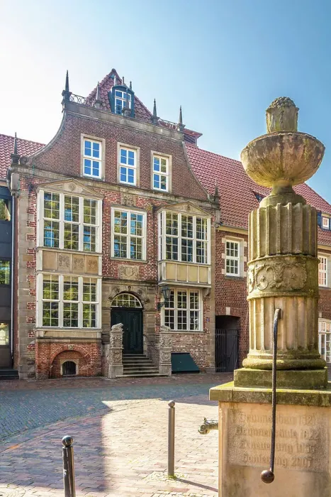 Framed Print : Historic town hall on Kirchplatz, Jever, East Frisia, Lower Saxony, Germany Framed Print : Historic town hall on Kirchplatz, Jever, East Frisia, Lower Saxony, Germany