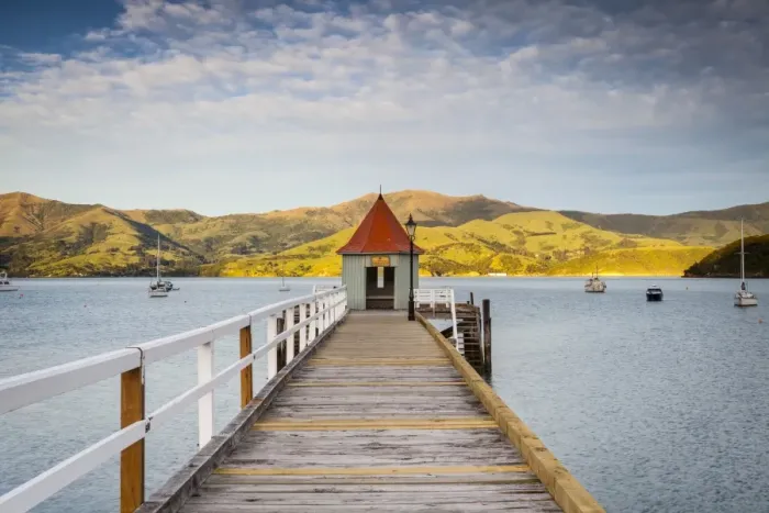 Framed Print : Historic wharf, Akaroa, Banks Peninsular, South Island, New Zealand Framed Print : Historic wharf, Akaroa, Banks Peninsular, South Island, New Zealand