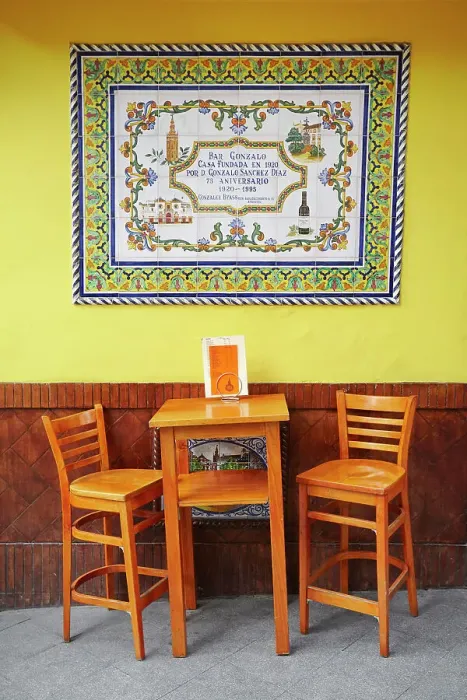 Framed Print : A detail of the historical Bar Gonzalo in the Seville historical cask, Andalucia, Spain, Europe Framed Print : A detail of the historical Bar Gonzalo in the Seville historical cask, Andalucia, Spain, Europe
