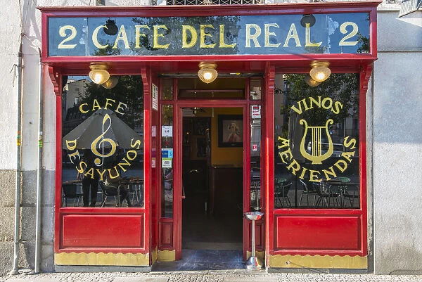The historical Cafe del Real located in Plaza de Isabel I, Madrid, Comunidad de Madrid